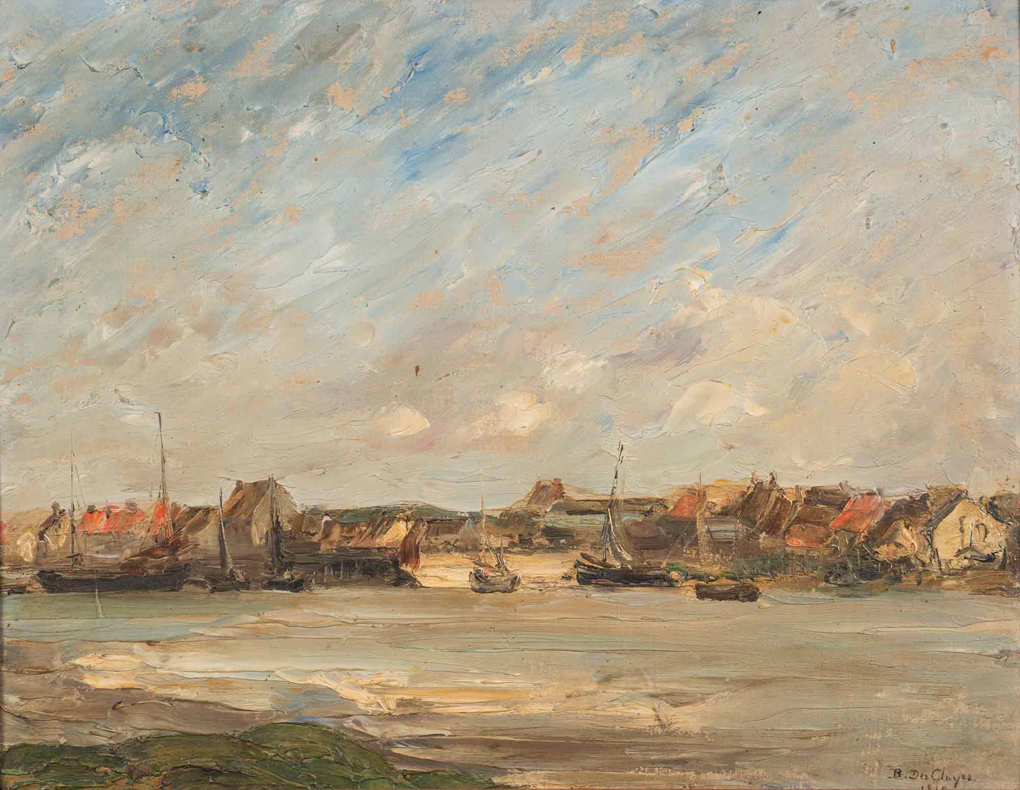 Berthe Des Clayes Oil Painting 'Fishing Port'