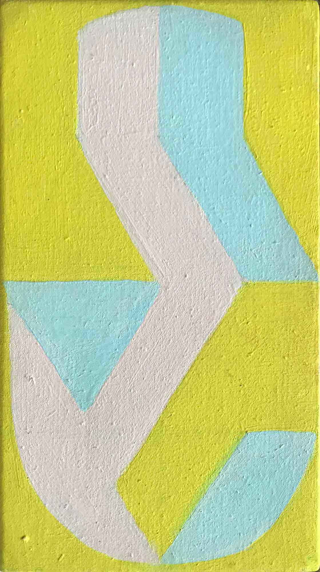 Margaret Mellis 'Fragmented Oval - Yellow, Blue, Pink'