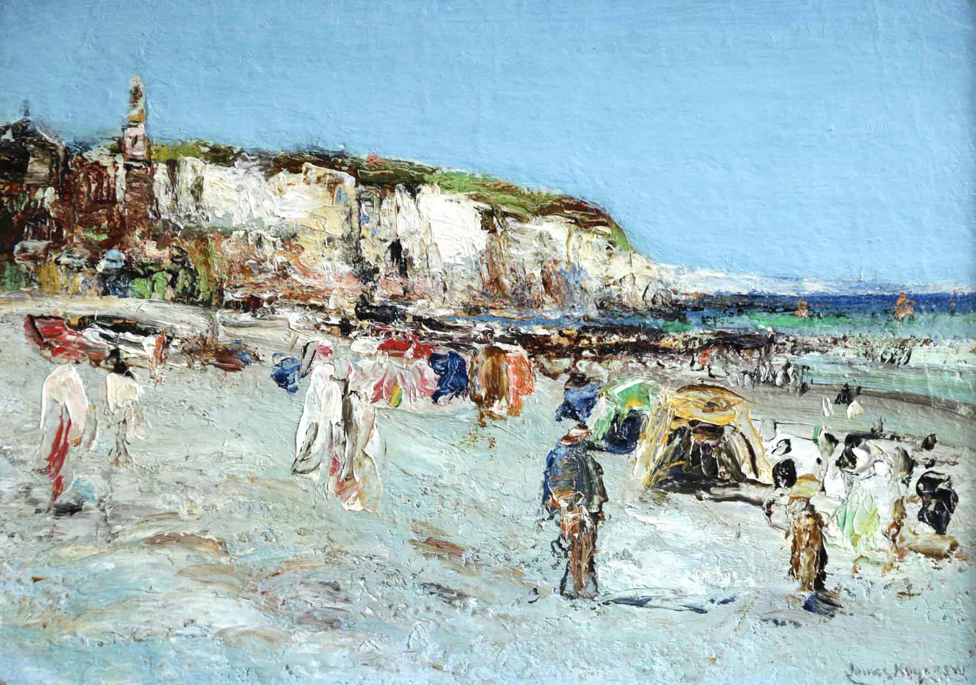 James Kay Oil Painting 'Bathers at Dieppe'
